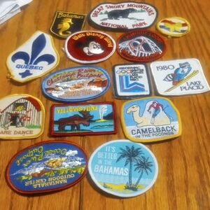 Vintage Travel Souvenir Patches Collection 1980 Olympics/Disney and more